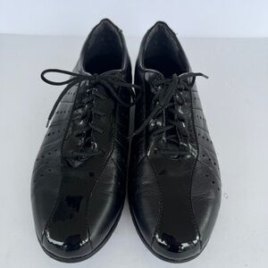 Munro Black Leather Lace Up Casual Comfort Sneakers Size 8 Medium
